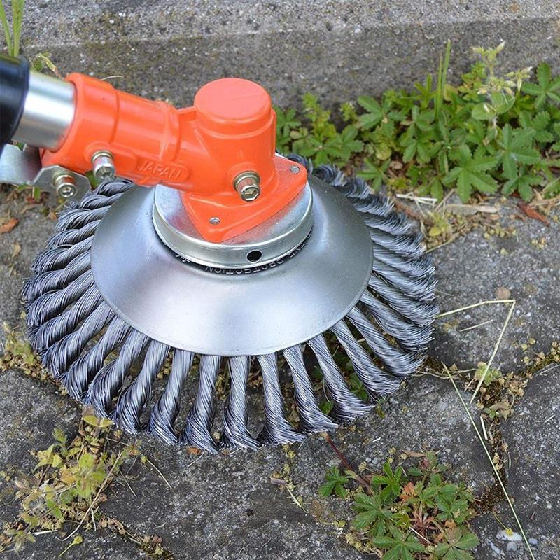 Gardening Tools And Accessories - ล้อกำจัดวัชพืชแบบลวดเหล็ก สำหรับสวน เครื่องมือกำจัดสนิม ลวดเหล็กบิดเกลียว หัวตัดหญ้าแบบลวดเหล็ก อุปกรณ์เสริมเครื่องตัดวัชพืช