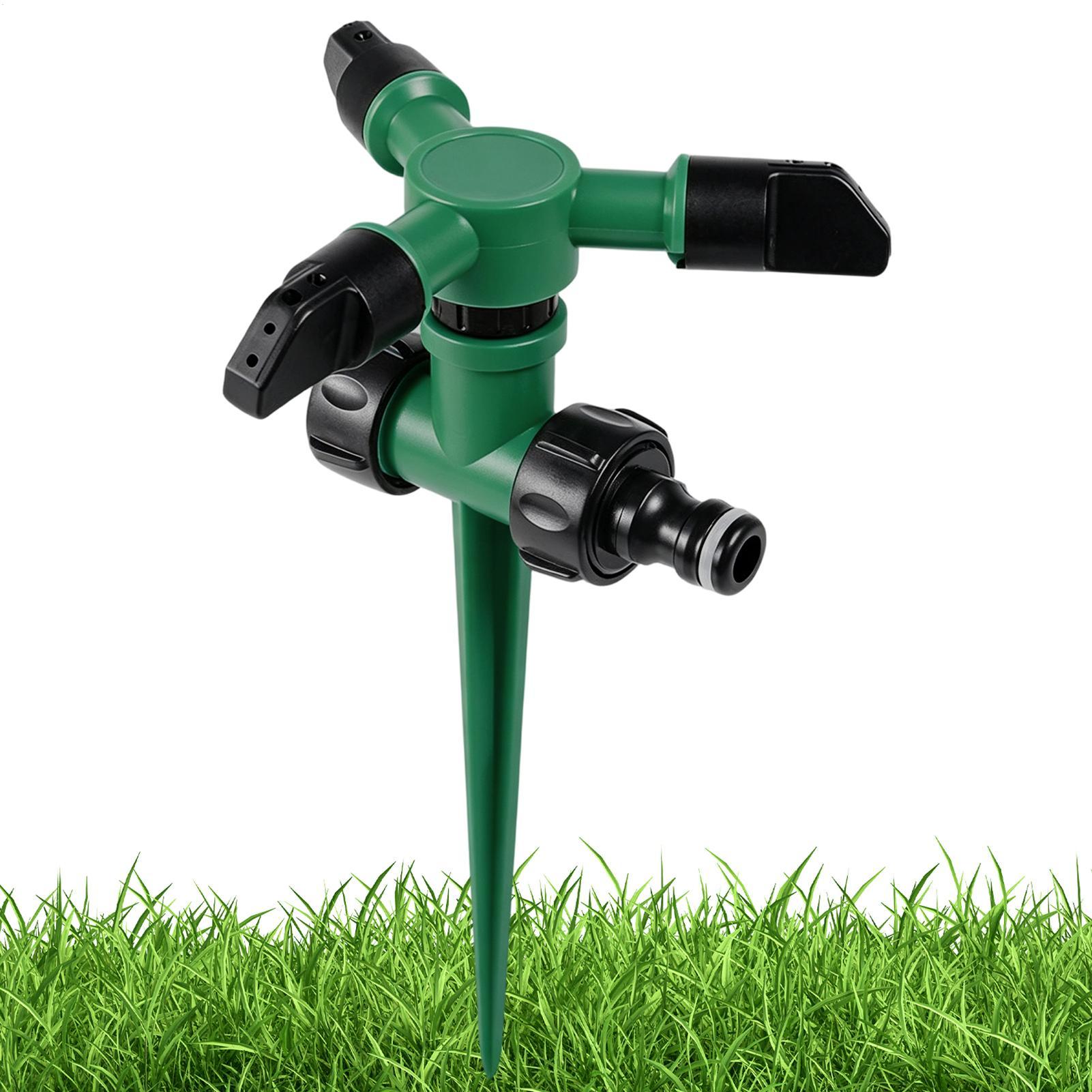 Gardening Tools Women - สปริงเกอร์น้ำหมุนอัตโนมัติสำหรับสวน สนามหญ้า ระบบชลประทาน ครอบคลุมพื้นที่ 360 องศา