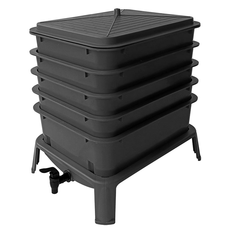 Compost Bin - ถังหมักปุ๋ยหนอนแบบ 5 ชั้น ขนาด 50 ลิตร