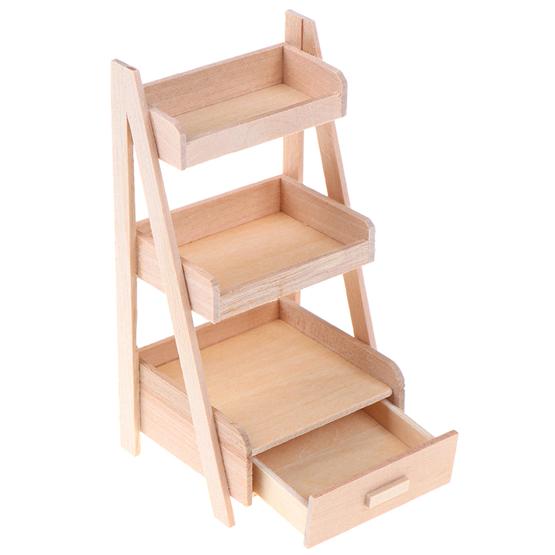 Gardening Tools Storage - 1 ชิ้น ชั้นวางของไม้จำลองสำหรับบ้านตุ๊กตา ชั้นวางดอกไม้ เฟอร์นิเจอร์จำลอง ของตกแต่งสวนเทพนิยาย