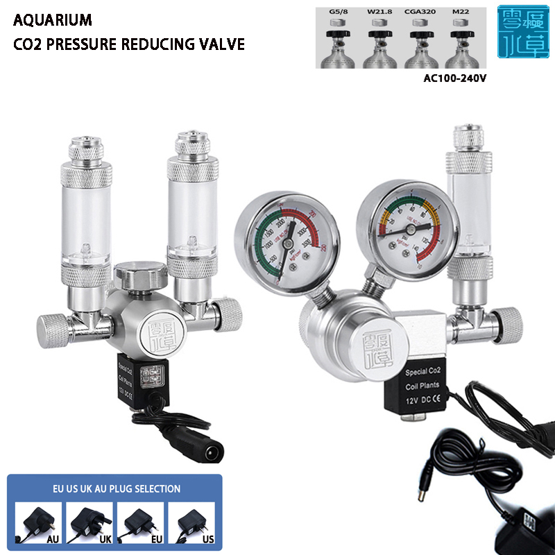 Aquaponics Fish Tank - วาล์วควบคุม CO2 สำหรับตู้ปลา พร้อมมาตรวัดฟองอากาศ ระบบควบคุมปฏิกิริยา CO2