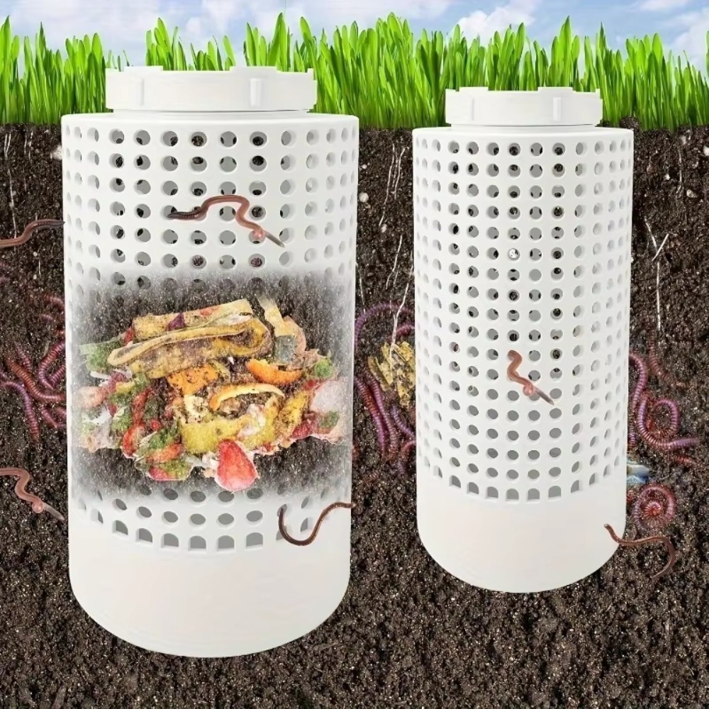 Compost Bin - ถังปุ๋ยหมักจากไส้เดือน PVC ขนาดเล็ก 1 ชิ้น ประหยัดพื้นที่