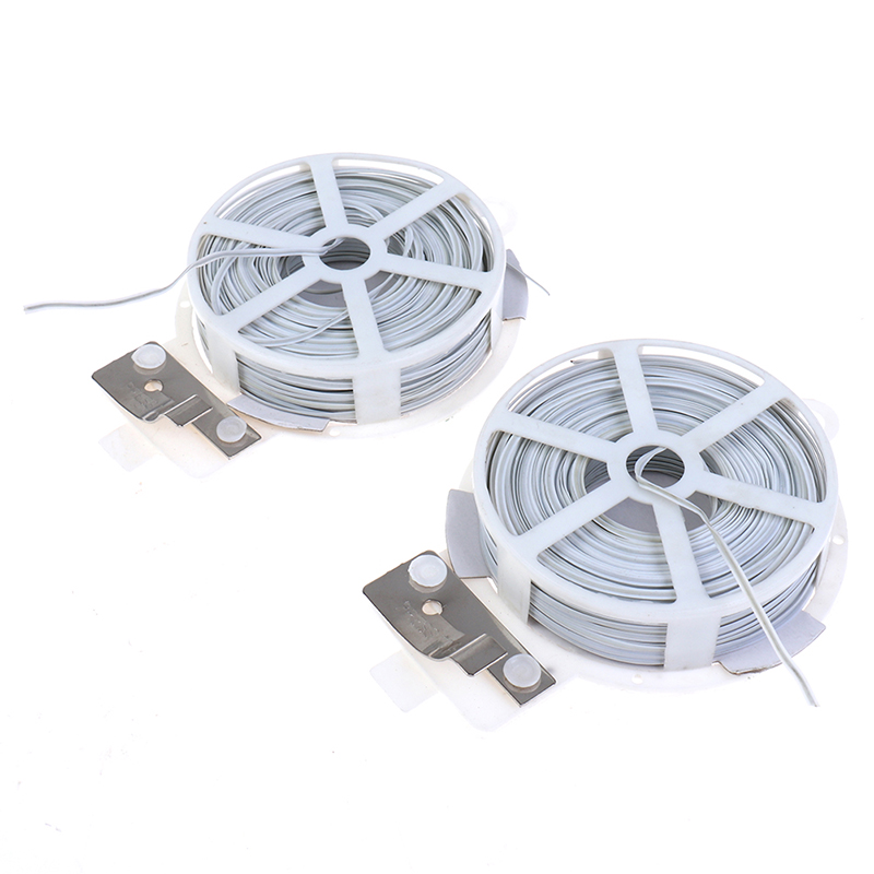 Garden Wire Twist Tie - 1 ชิ้น (50 ม.) สีขาวมัลติฟังก์ชั่นทนทานพืชสวนผูกบิดด้วยลวดเคลือบ