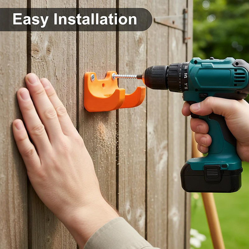 Gardening Tools Screwfix - ที่แขวนอุปกรณ์ทำสวน 2 ชุด, ไม้กวาด/พลั่ว/จอบ/จอบขุดดิน ฯลฯ ตะขอเกี่ยวเครื่องมือสำหรับจัดเก็บ,