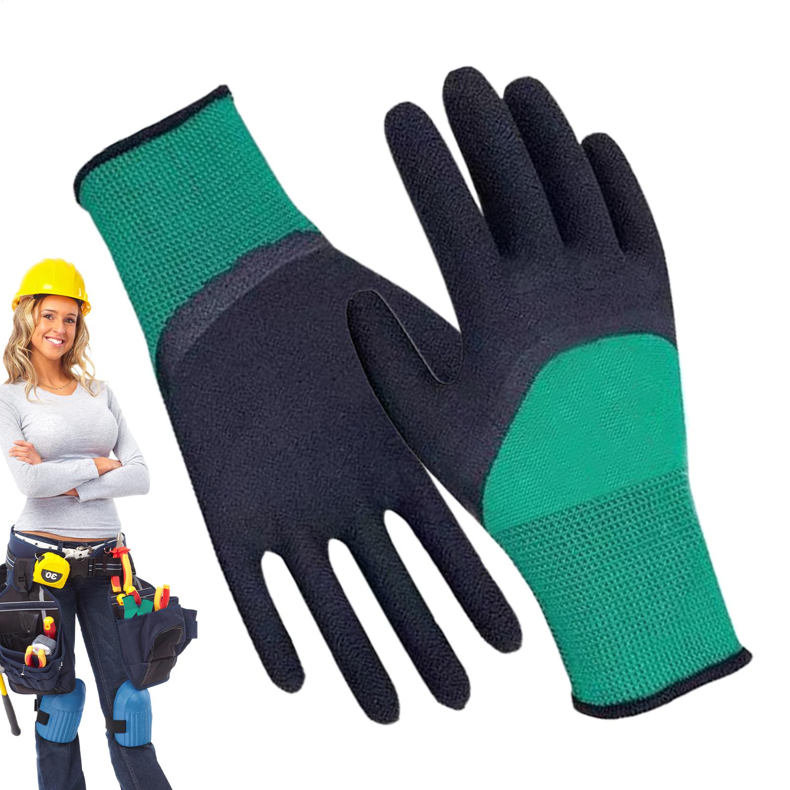 Gardening Tools Women - 1 คู่ถุงมือทำสวนสำหรับผู้หญิง ถุงมือทำสวน ทนต่อการเจาะทะลุ ป้องกันหนาม กันน้ำ