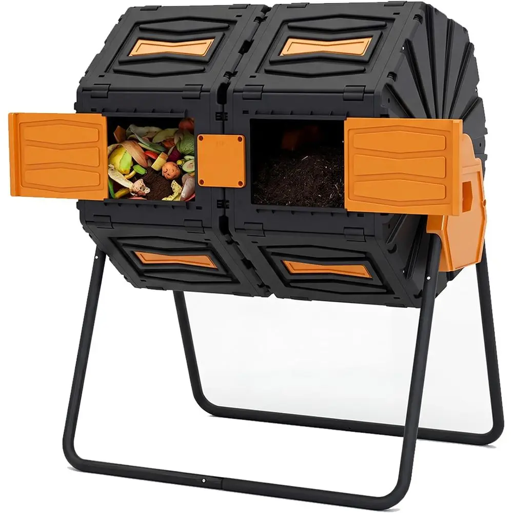Compost Bin - ถังหมักปุ๋ยแบบสองช่องขนาด 45 แกลลอน - ขนาดใหญ่ 360