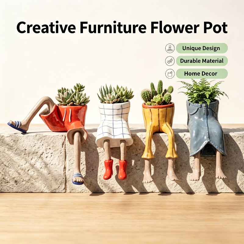 กระถางต้นไม้เรซินรูปขาแบบน่ารั - Gardening Tools Cute บทวิจารณ์และราคา