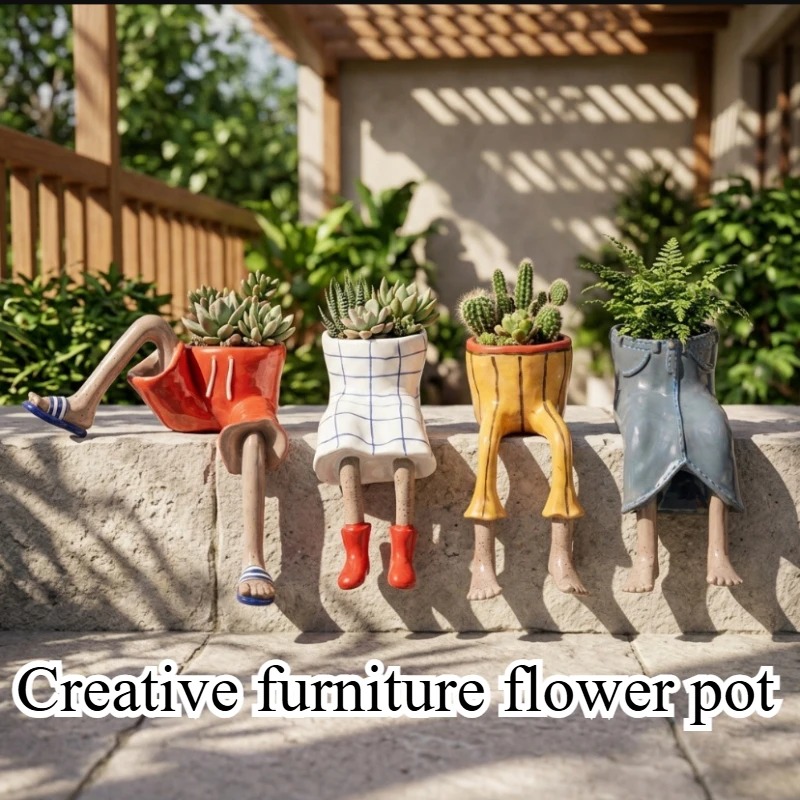 กระถางต้นไม้เรซินรูปขาแบบน่ารั - Gardening Tools Cute บทวิจารณ์และราคา