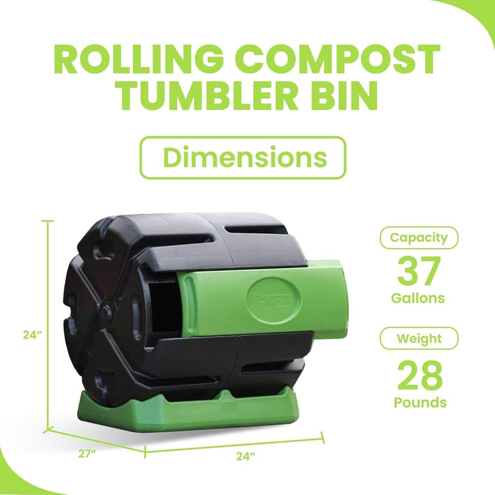 ถังหมักปุ๋ยหมุนได้แบบห้องเดียว - Compost Bin บทวิจารณ์และราคา