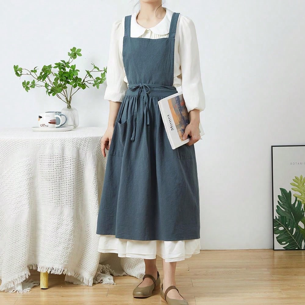 สั้น Nordic ลมจีบกระโปรงผ้าฝ้า - Gardening Tools Women บทวิจารณ์และราคา
