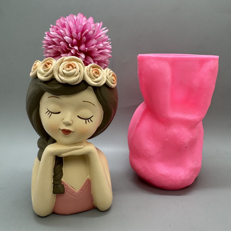 แม่พิมพ์ซิลิโคนกระถางดอกไม้สาว - Gardening Tools Cute บทวิจารณ์และราคา