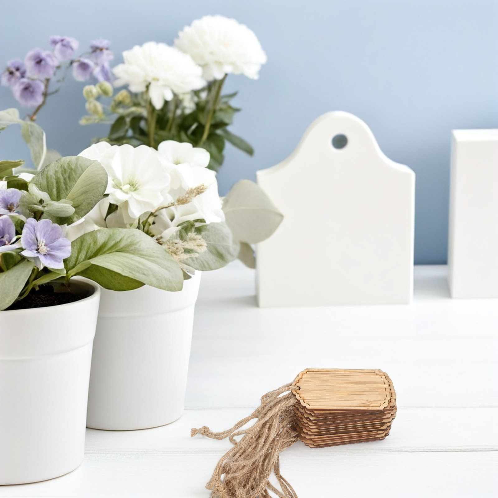 ป้ายชื่อต้นไม้ไม้ไผ่แบบแขวน 20 - Garden Label Marker บทวิจารณ์และราคา