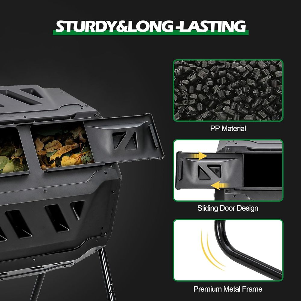 ถังหมักปุ๋ยแบบหมุนขนาด 43 แกลล - Compost Bin บทวิจารณ์และราคา