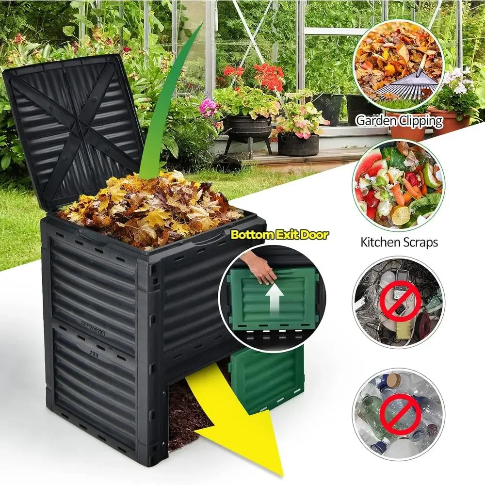 ถังหมักปุ๋ยกลางแจ้งขนาด 80 แกล - Compost Bin บทวิจารณ์และราคา