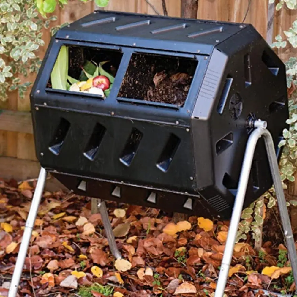 ถังหมักปุ๋ยแบบหมุนได้สองช่องขน - Compost Bin บทวิจารณ์และราคา