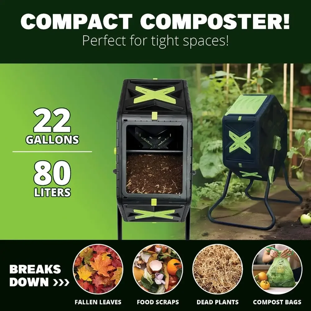 ถังหมักปุ๋ยกลางแจ้งแบบหมุนได้ข - Compost Bin บทวิจารณ์และราคา