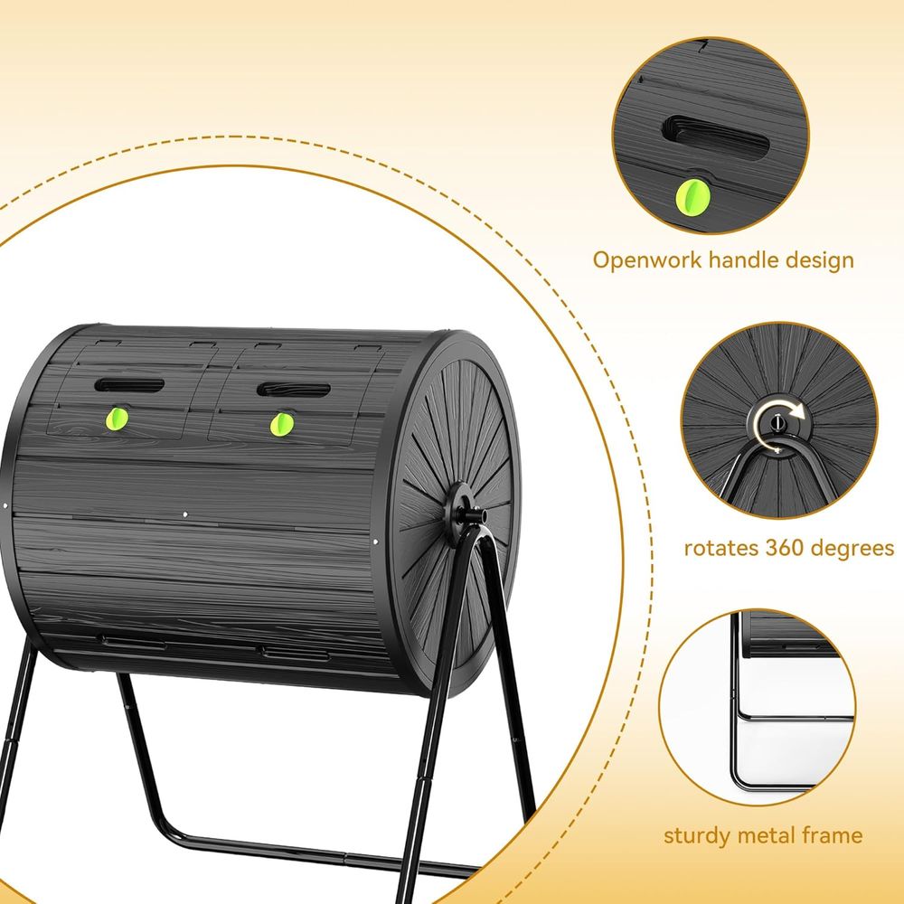 ถังหมักปุ๋ยแบบหมุนได้สองช่อง ข - Compost Bin บทวิจารณ์และราคา