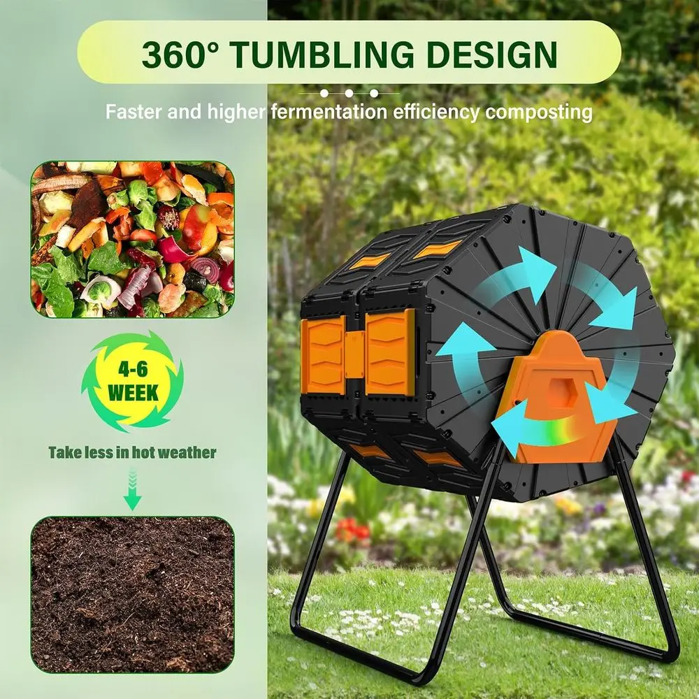 ถังหมักปุ๋ยแบบสองช่องขนาด 45 แ - Compost Bin บทวิจารณ์และราคา