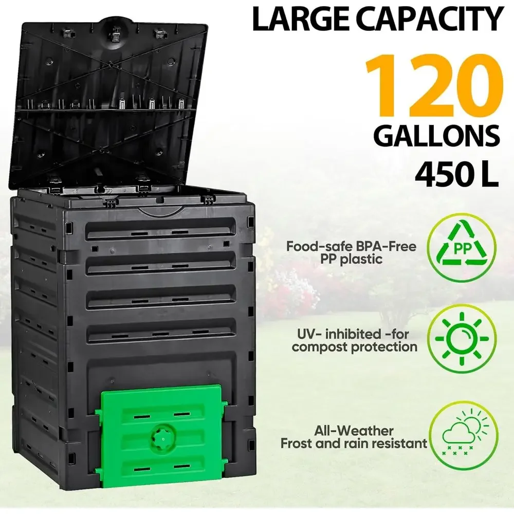 ถังหมักปุ๋ยในสวนขนาด 120 แกลลอ - Compost Bin บทวิจารณ์และราคา