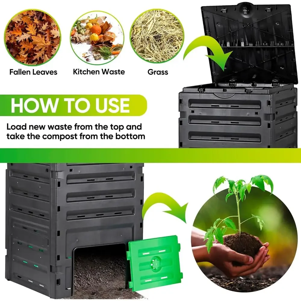 ถังหมักปุ๋ยในสวนขนาด 120 แกลลอ - Compost Bin บทวิจารณ์และราคา