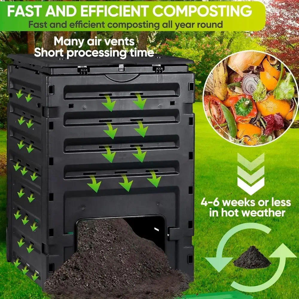 ถังหมักปุ๋ยในสวนขนาด 120 แกลลอ - Compost Bin บทวิจารณ์และราคา